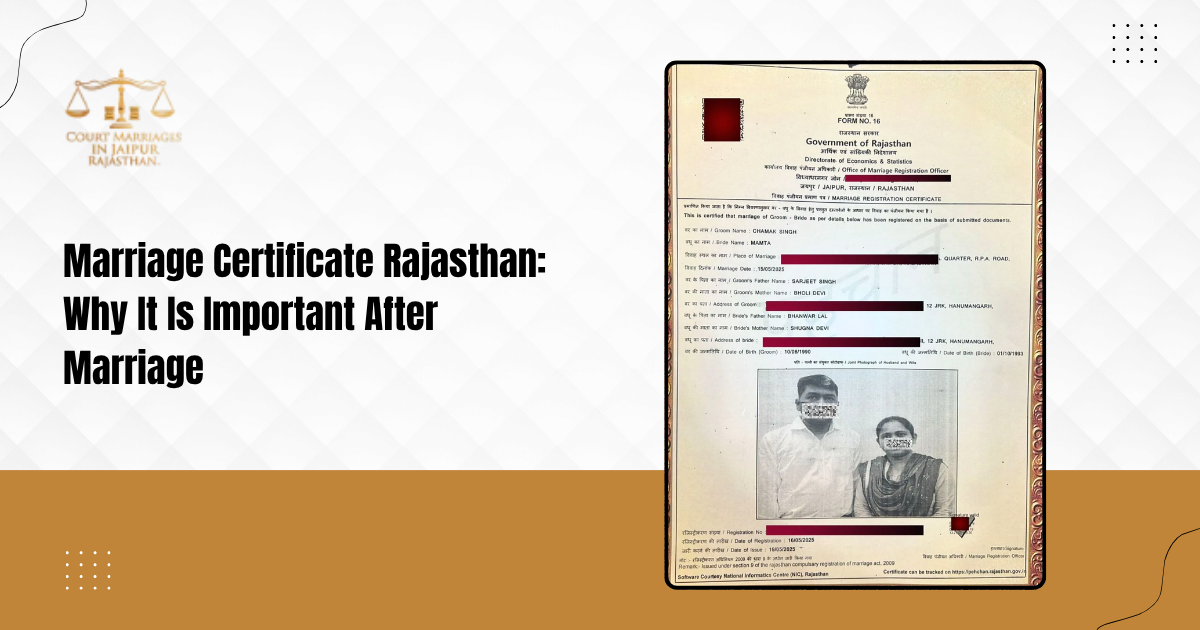 Marriage Certificate Rajasthan